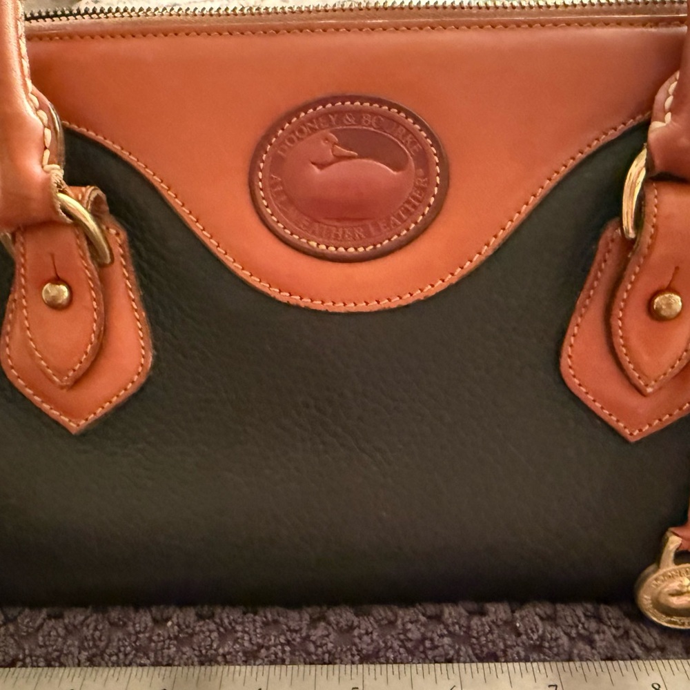 Dooney & Bourke Black and Tan Leather Bag